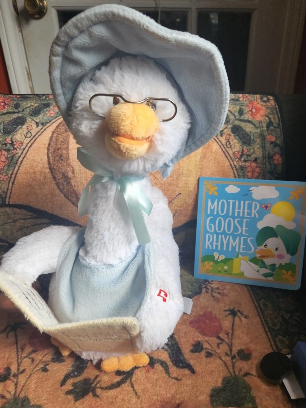Cuddle Barn Mother Goose Animated Talking Plush & Board Book Set